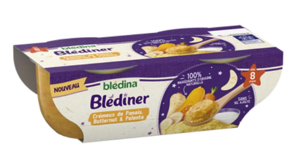 2 Packs de 2 Blédiner crémeux de panais butternut & polenta - dés 8 mois, Blédina (4 x 200 g)