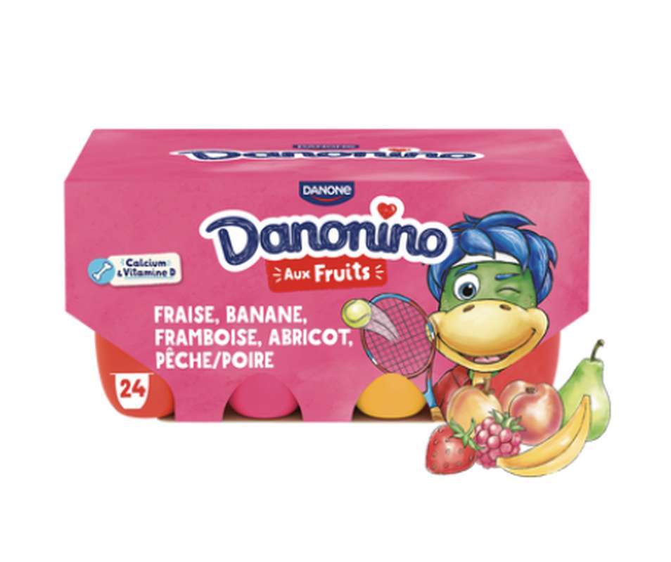 2 Packs de 24 Danonino aux fruits panaché, Gervais (48 x 50 g)