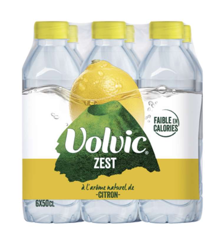 2 PACKS DE 6 Volvic arôme citron (12 x 50 cl)