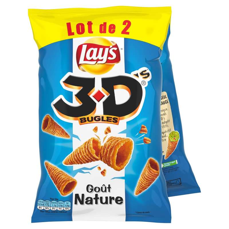3D's bugles nature, Lay's (2 x 85 g) La belle vie Changez votre