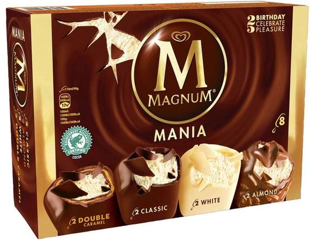 Glace Assortiment Mania, Magnum (x 8, 626 g) | La Belle Vie : Courses