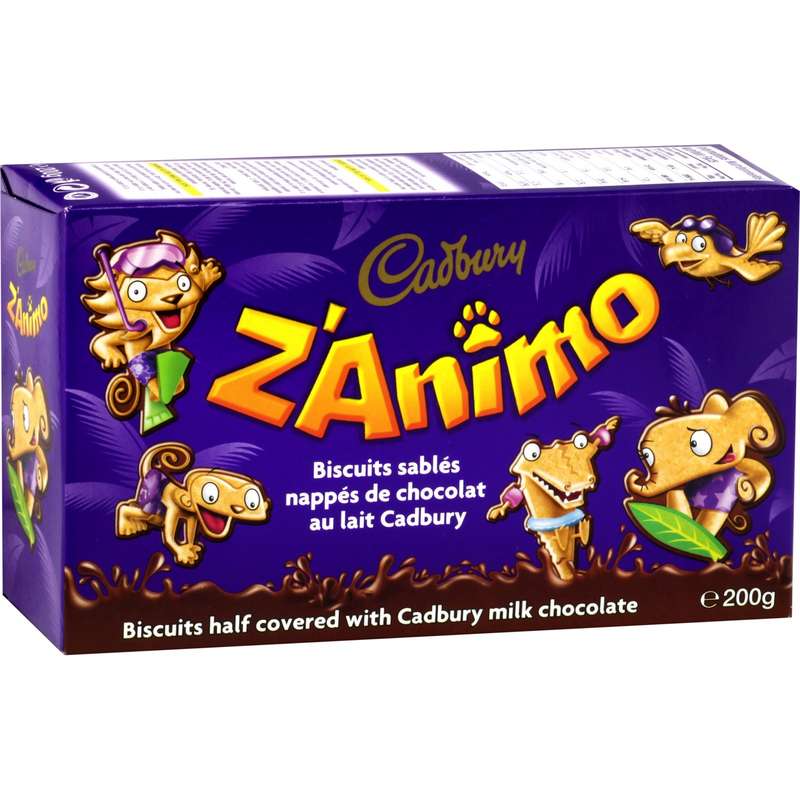 Biscuits Z'Animo au chocolat au lait, Cadbury (200 g) La belle vie