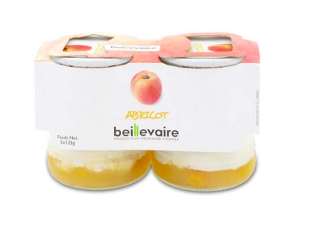 Yaourt aux fruits abricot BIO, Beillevaire (x 2, 250 g)