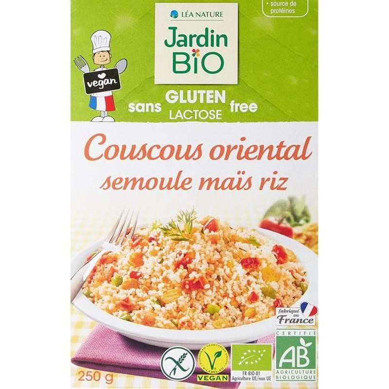 Couscous oriental semoule maïs riz sans gluten BIO, Jardin Bio (250 g