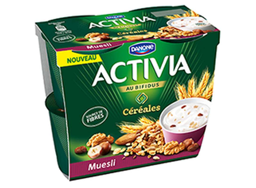 Yaourt au bifidus aux céréales Muesli, Activia (4 x 120 g) La belle
