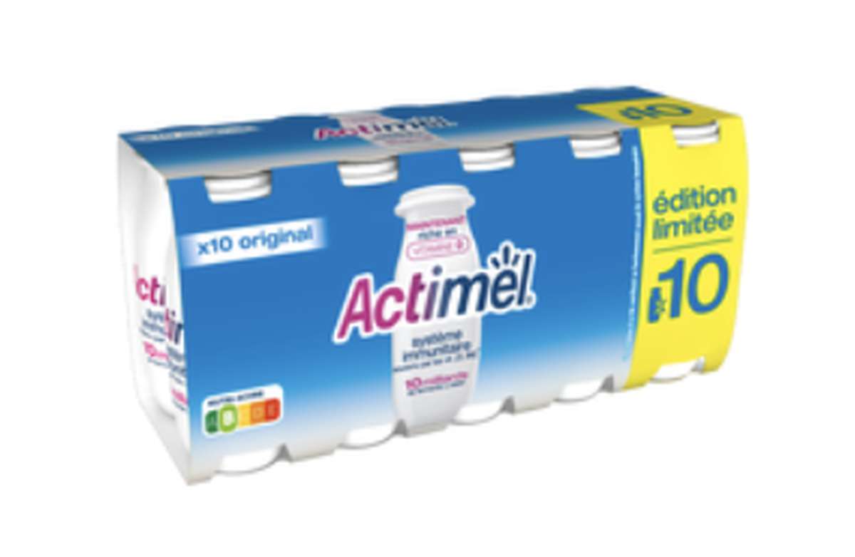 Actimel nature sucré, Danone (10 x 100 g) | La Belle Vie : Courses en ...