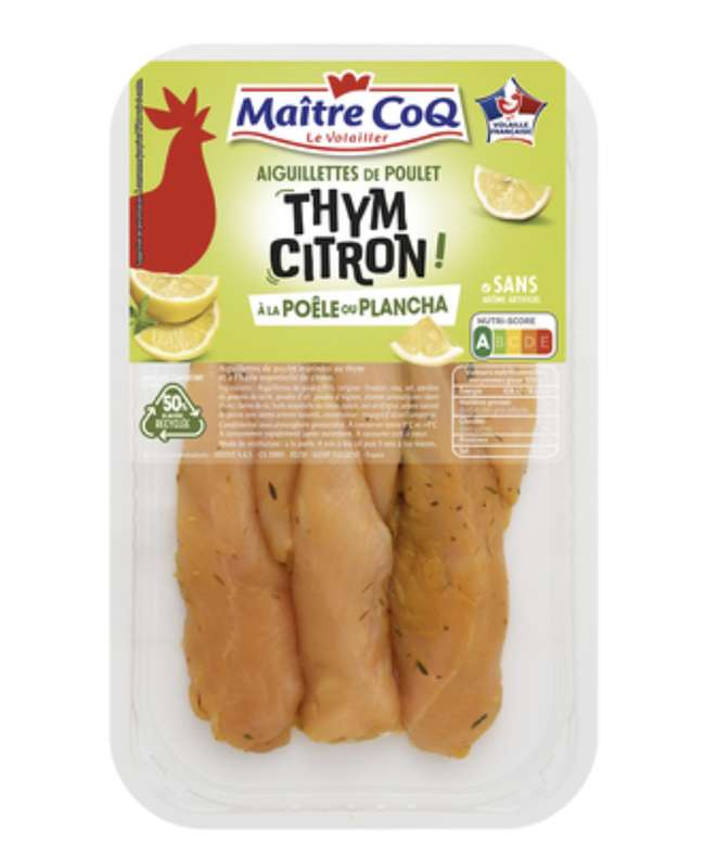Aiguillettes de poulet marinées thym et citron, Maître Coq (260 g)