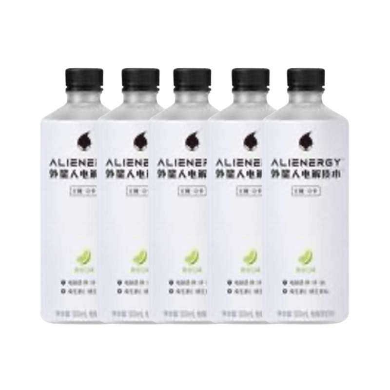 SUPER OFFRE -20% lot de 5 : Alienergy Eau Electrolyte Goût Citron Vert, Genki Forest (500 ml) (x 5)