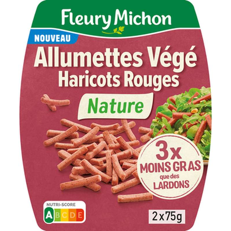 Allumettes végé haricots rouges nature, Fleury Michon (2 x 75 g)