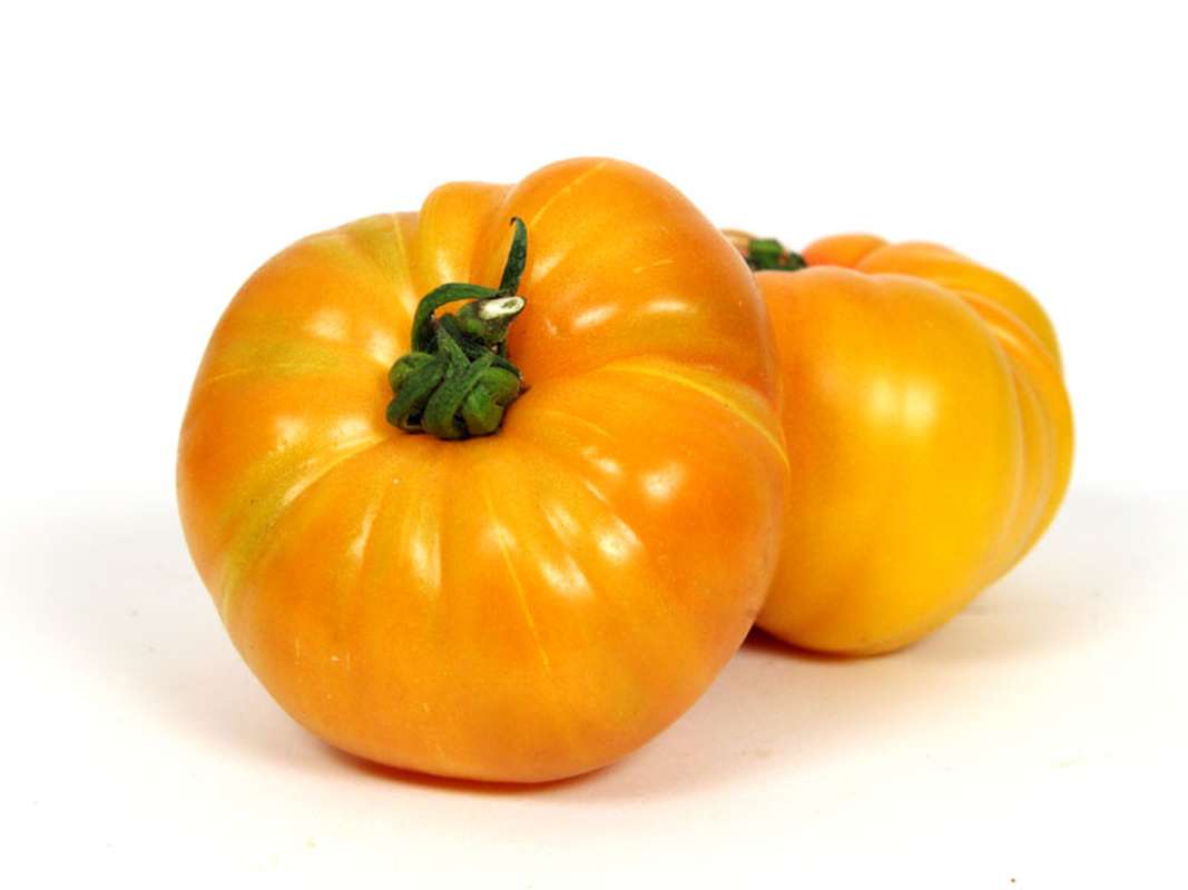 ANTI-GASPI Pack de 1 Kg de Tomates côtelées jaune "ananas" de Bretagne - Direct producteur, France