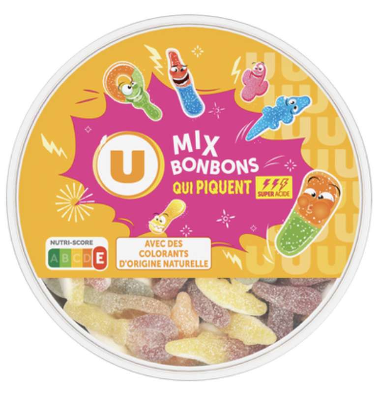 Assortiment de bonbons gélifiés acidulés, U (600 g)