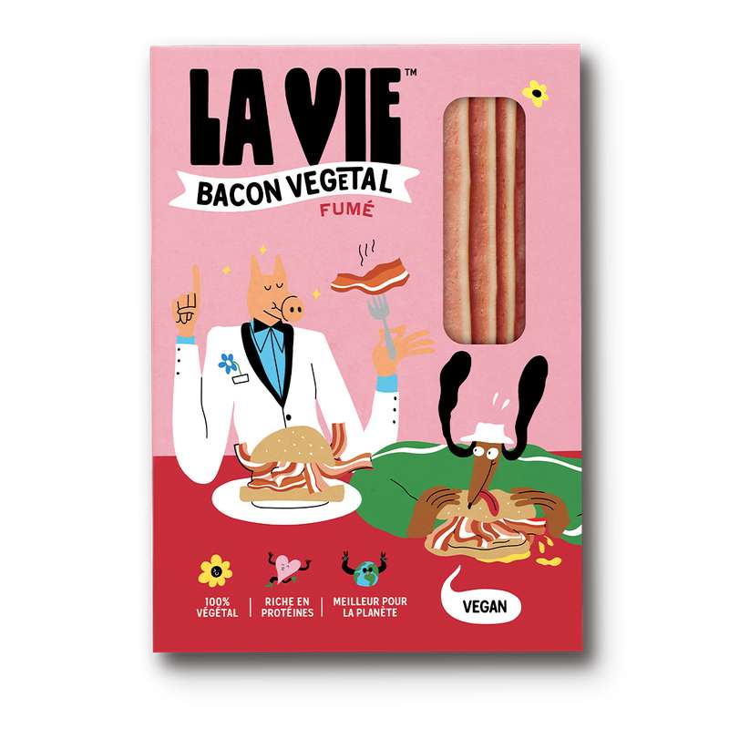 Bacon végétal fumé, La Vie (120 g)