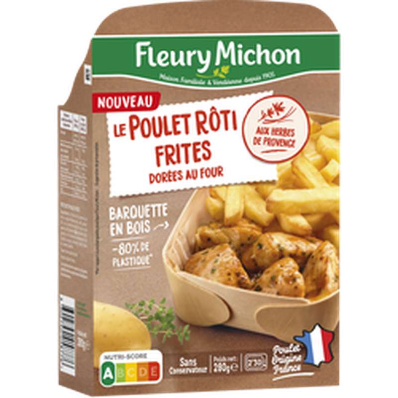 Poulet R ti Frites Dor es Au Four Barquette De Bois Fleury Michon Poulet R ti Frites Dor es Au Four Barquette De Bois Fleury Michon