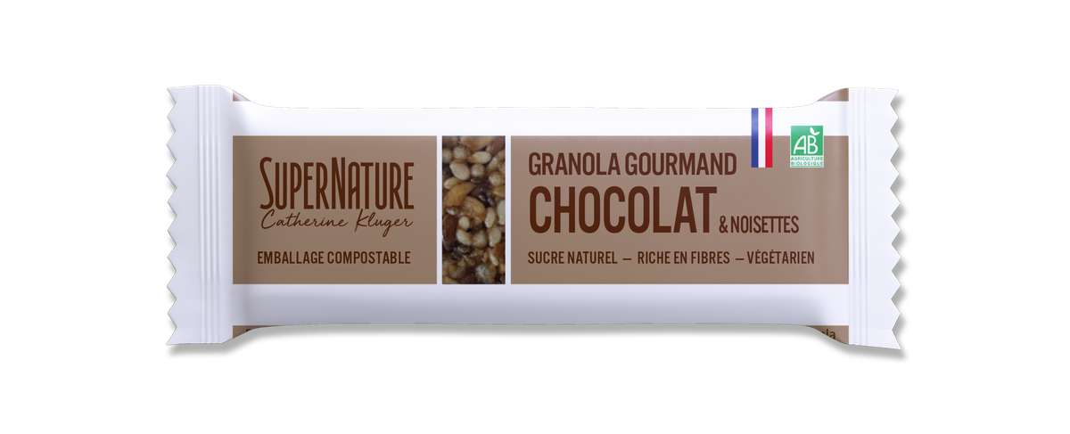 Barre granola chocolat et graines BIO, SuperNature (35 g)