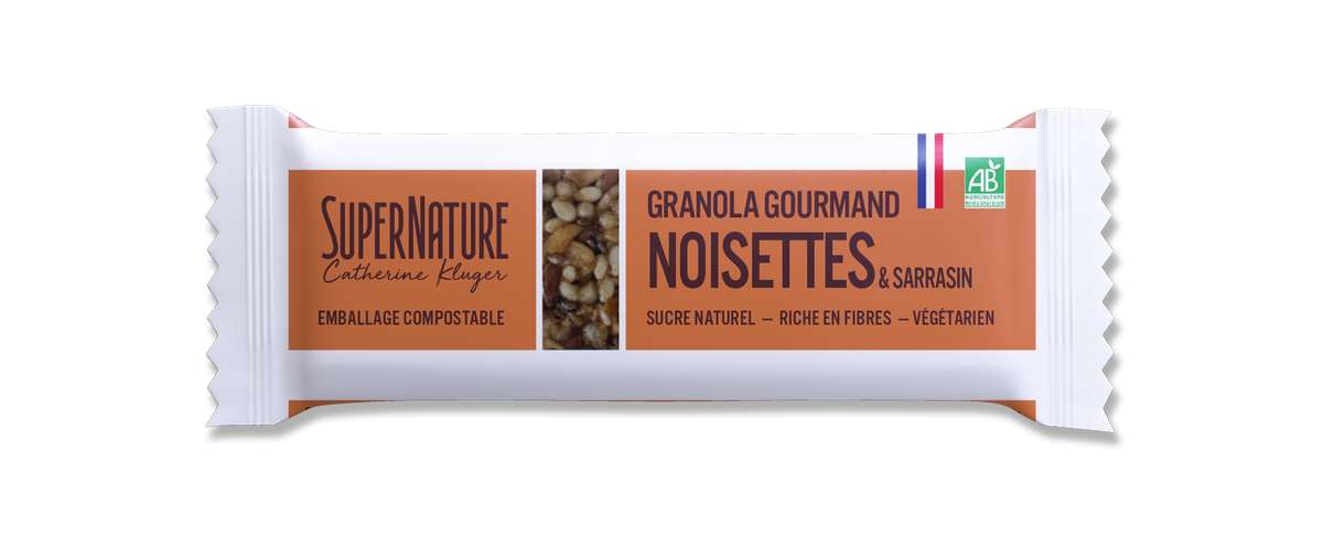 Barre granola noisettes BIO, SuperNature (35 g)
