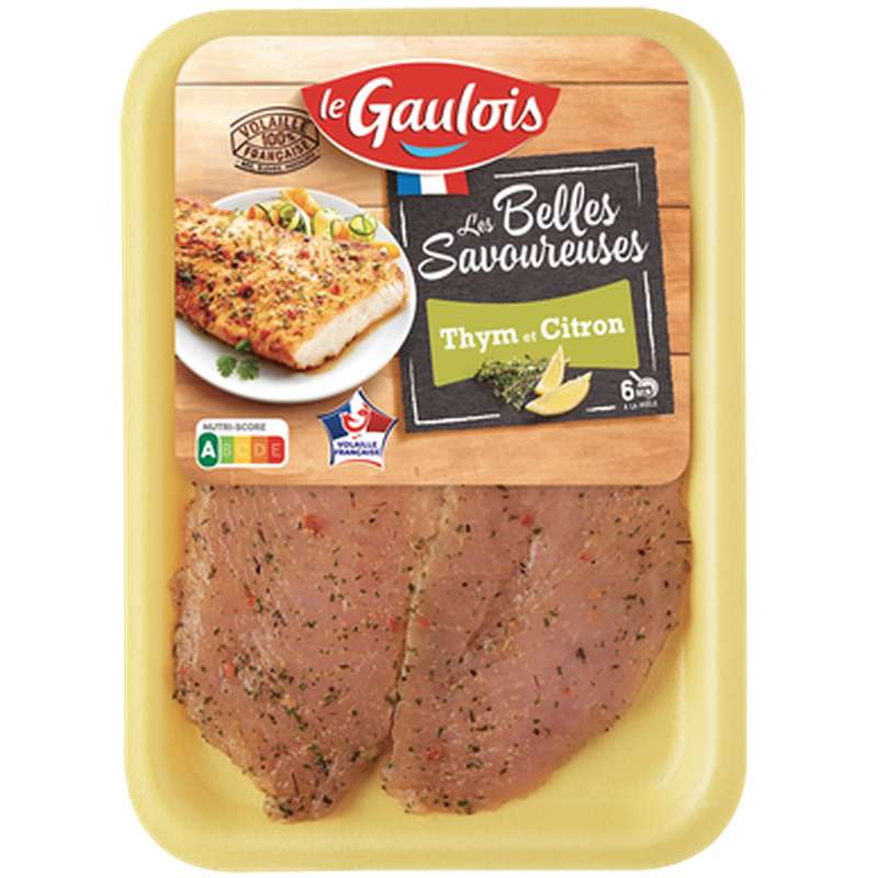 Belles savoureuses de dinde thym et citron, Le Gaulois (x2, 260 g)