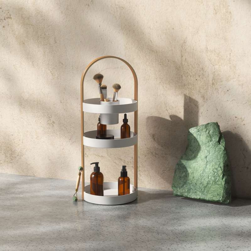 Organisateur Sous évier Amovible étagère Coulissante - Rangement Cuisine Salle De Bain Sans Outils - Plastique ABS, Dimensions 27x40x39 Cm