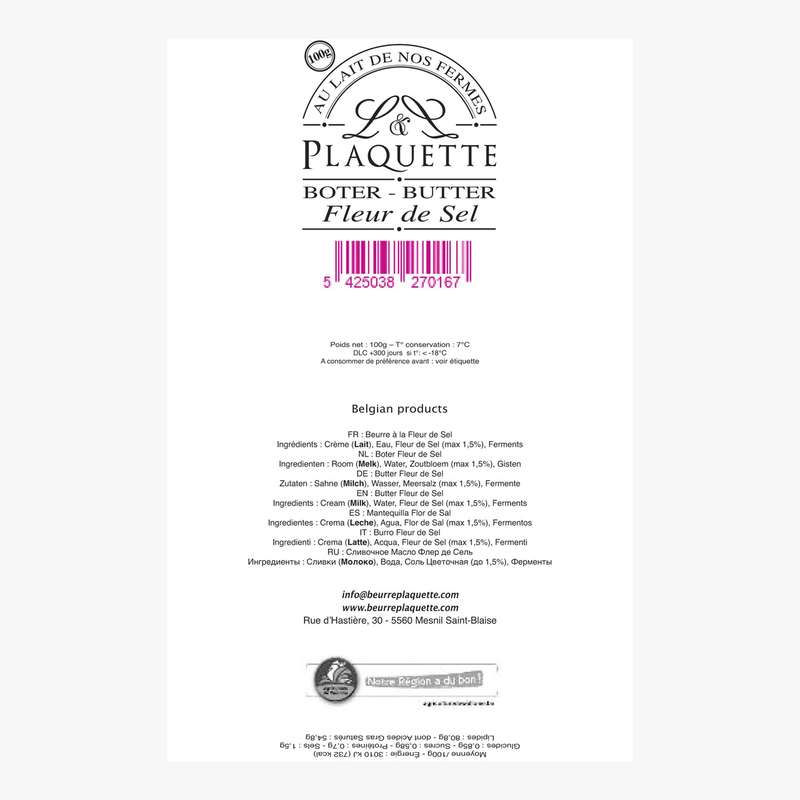 Beurre fleur de sel La Belle Vie Courses en Ligne Livraison à Domicile
