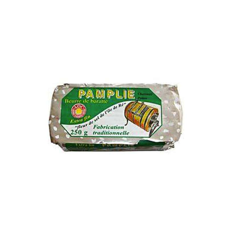 Beurre salé Pamplie AOC à la fleur de sel de l'île de Ré (250 g) La belle vie Changez
