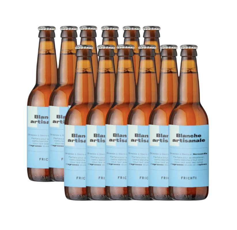 Lot de 12 x Bière blanche artisanale, Frichti (33 cl)