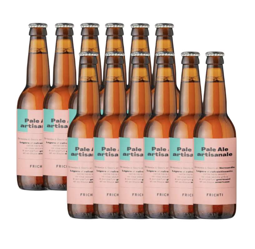 Lot de 12 x Bière Pale Ale artisanale, Frichti (33 cl)