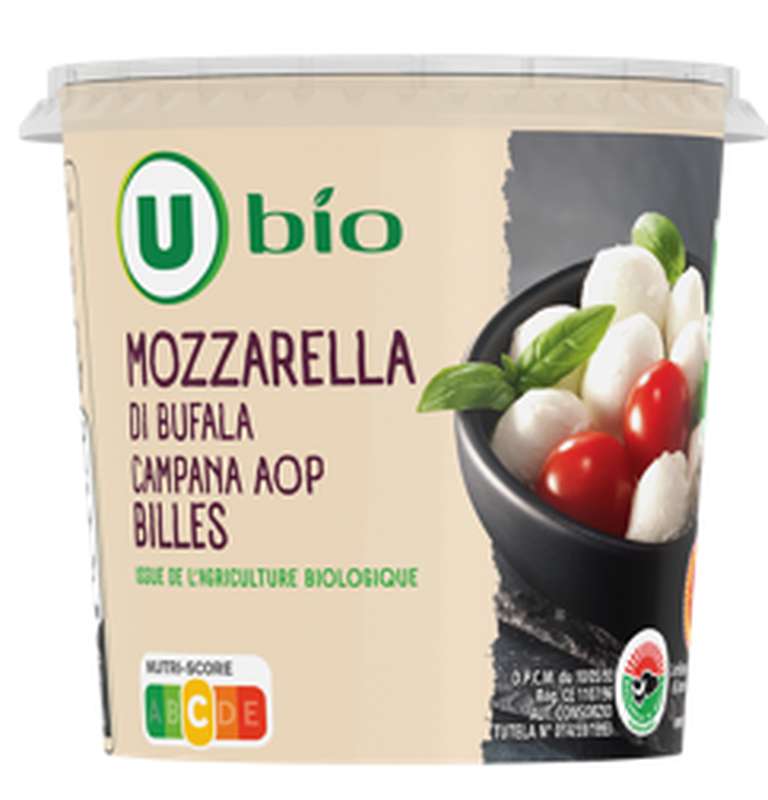 Billes de Mozzarella Di Buffala BIO, U Bio  (120 g)