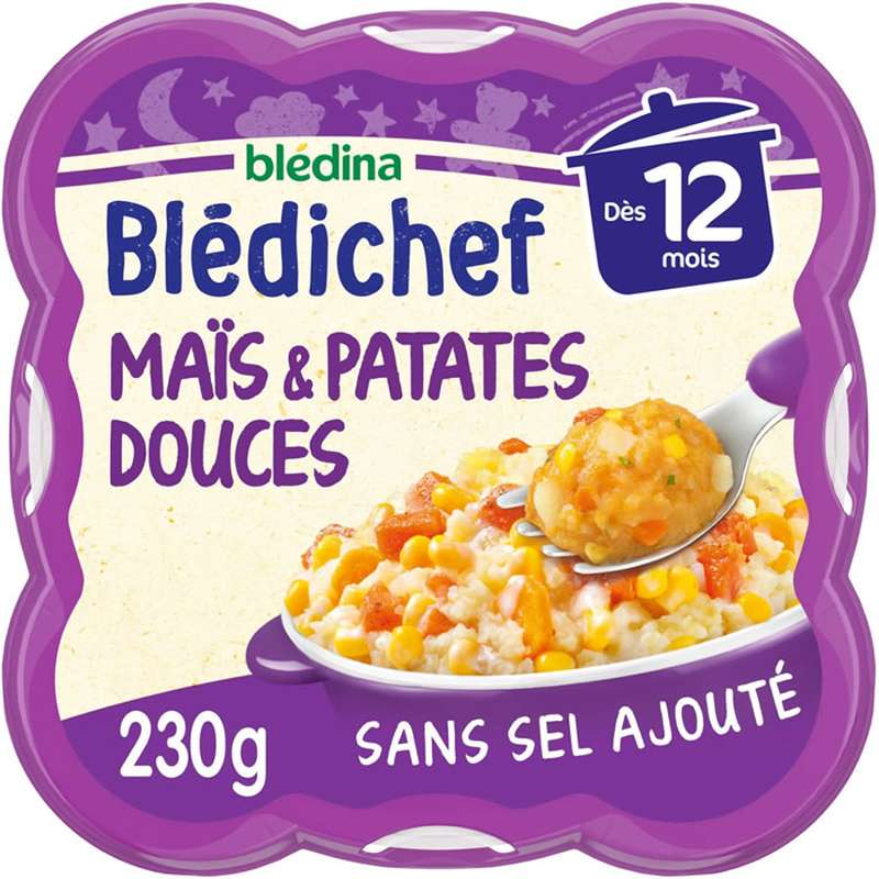 Blédichef Crémeux de Maïs & Patates douces - dès 12 mois, Blédina  (230 g)