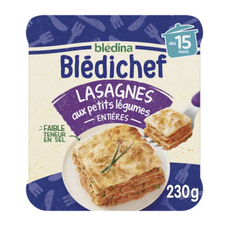 Blédichef lasagnes aux petits légumes - dès 15 mois, Blédina  (230 g)
