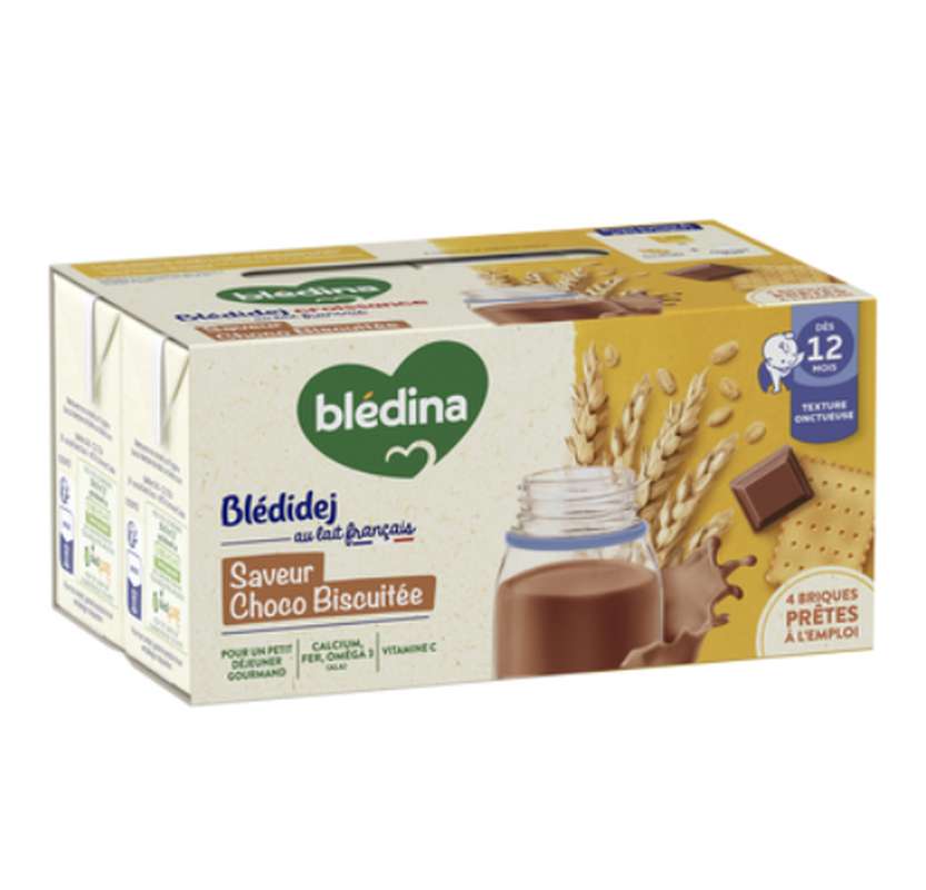 Blédidej croissance choco-biscuité - dès 12 mois,  Blédina (4 x 250 ml)