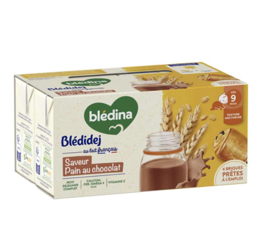 Blédidej saveur pain au chocolat - dès 9 mois, Blédina (4 x 250 ml)
