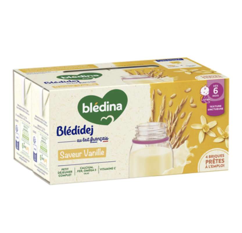 Blédidej saveur vanille - dès 6 mois, Blédina (4 x 250 ml)