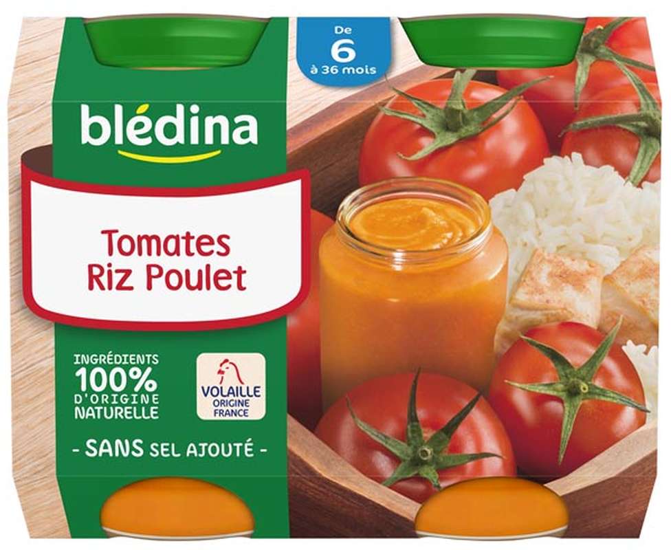 Petit Pot Tomates Riz Poulet Des 6 Mois Bledina 2 X 0 G La Belle Vie Changez Votre Vision Des Courses