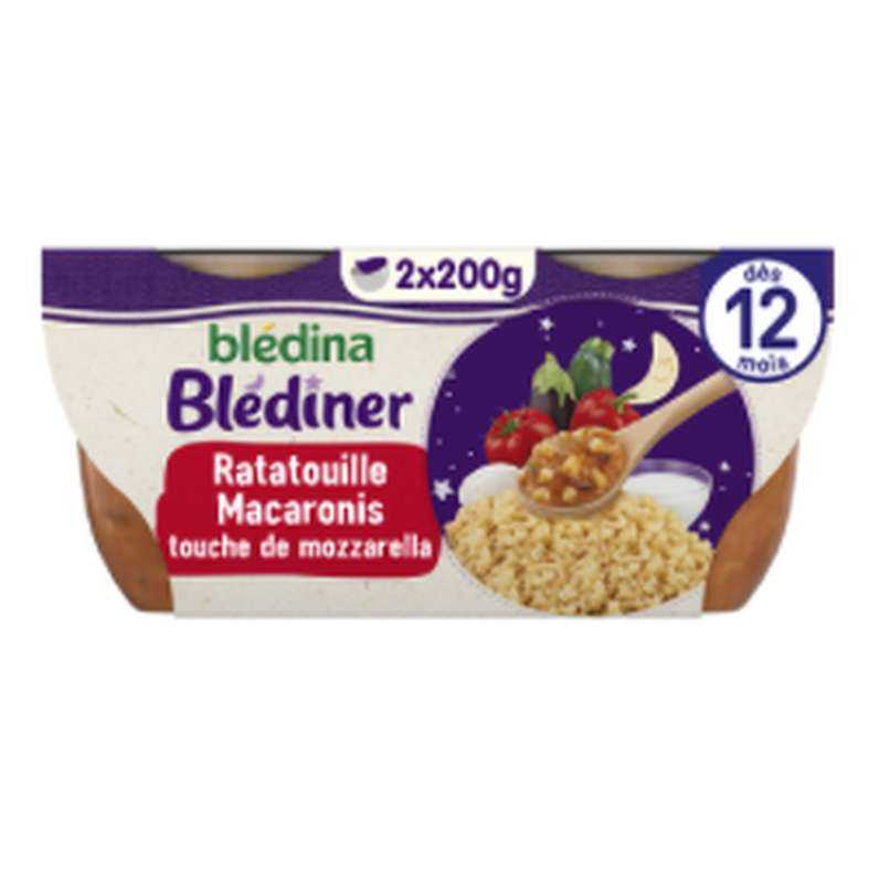 Blédiner bols ratatouille et petits macaronis - dès 12 mois, Blédina (2 x 200 g)