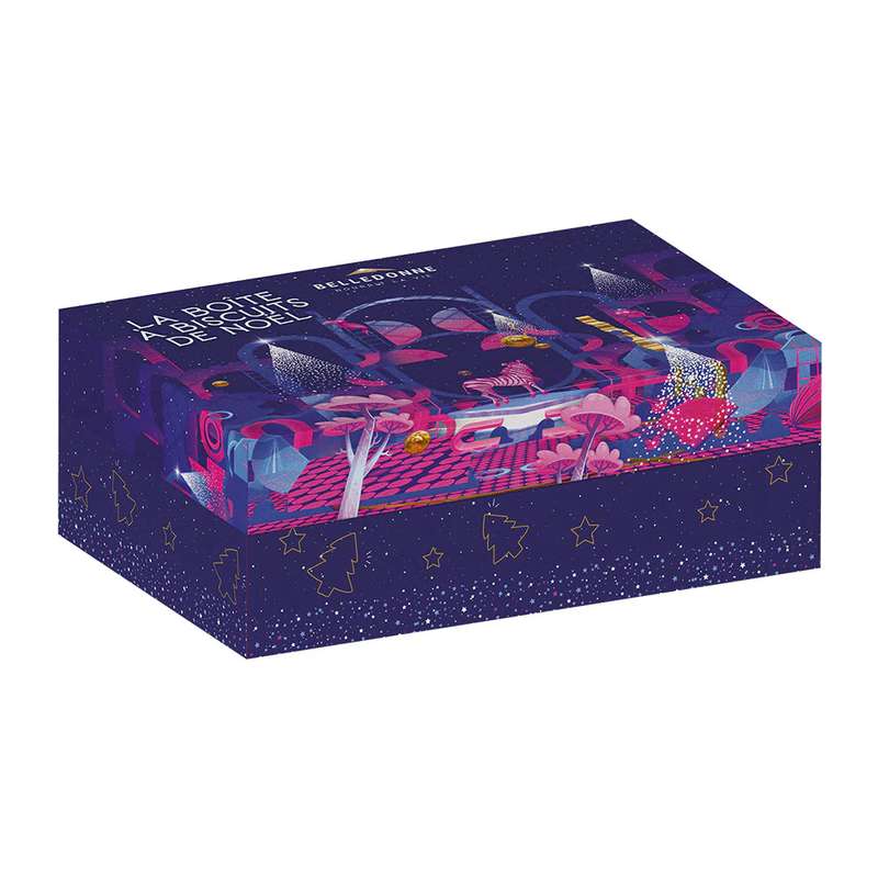 Boîte biscuits sapins et étoiles aux épices de Noël BIO,  Belledone (x 8, 200 g)