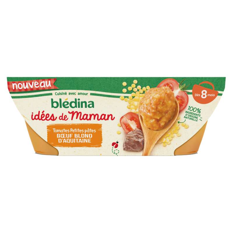 Bols Tomates Petites Pates Et Boeuf Blond D Aquitaine Idees De Maman Des 8 Mois Bledina 2 X 0 G Bam Courses Vos Courses Livrees En 15 Minutes