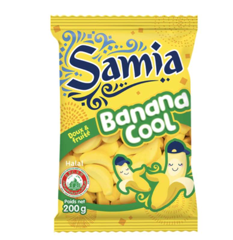 Bonbon halal banane, Samia (200 g)
