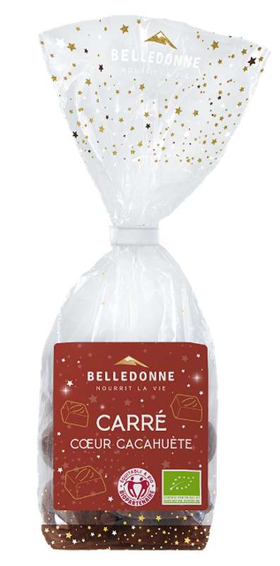 Bonbon chocolat au lait cœur cacahuète BIO, Belledonne (120 g)