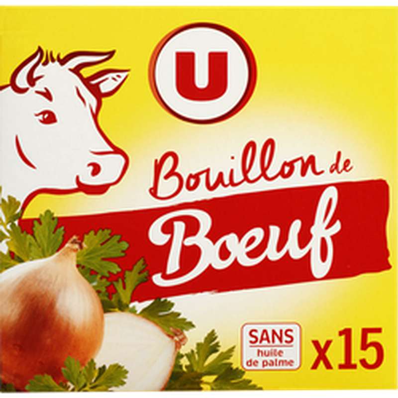 Bouillon de boeuf, U (x 15, 150 g) La belle vie Changez votre