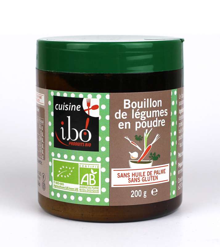 Bouillon de légumes en poudre BIO, Ibo (200 g) La belle vie Changez