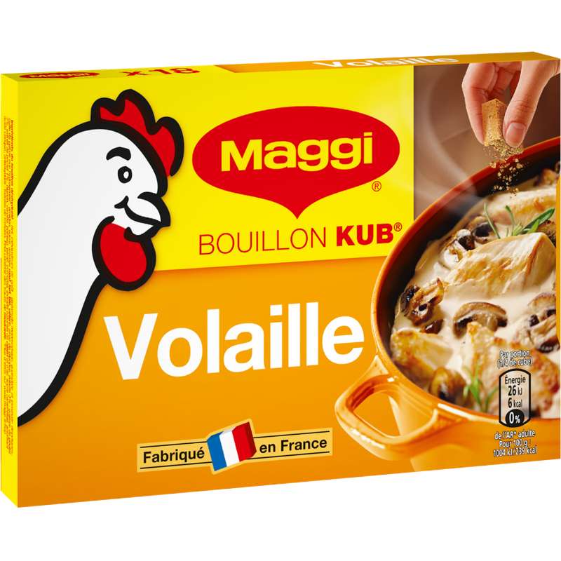 Bouillon de volaille Kub, Maggi (x 18, 180 g) La belle vie Changez
