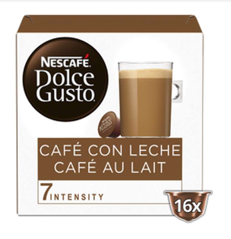 Café au lait capsule, Nescafé Dolce Gusto (x 16)