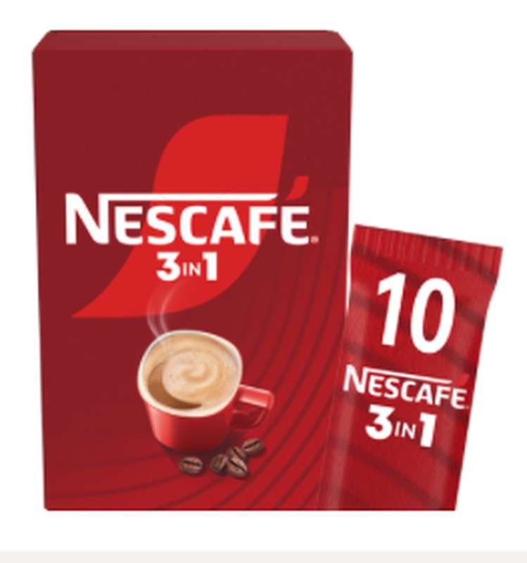 Café au lait sucré 3 en 1, Nescafé (10 sticks)