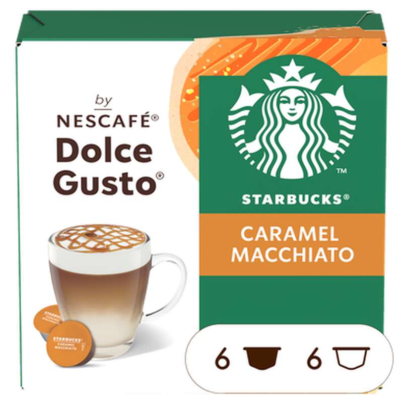 Café capsule Caramel Macchiato, Starbucks by Dolce Gusto (x 12)