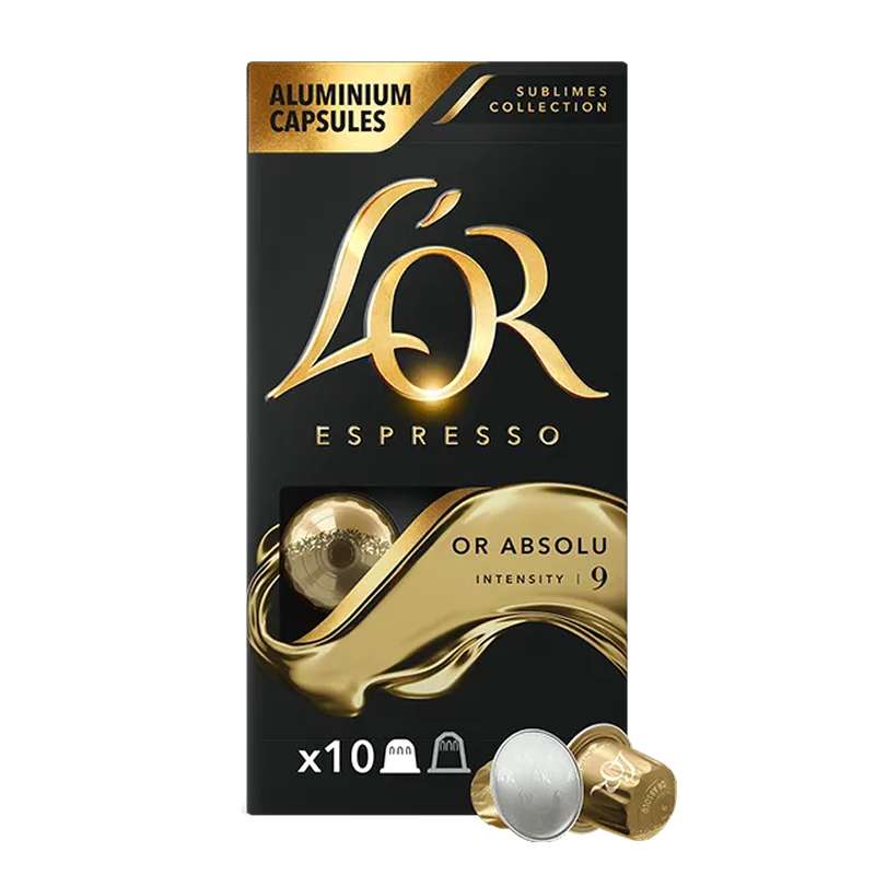 Café capsule or jaune, L'Or (x 10)