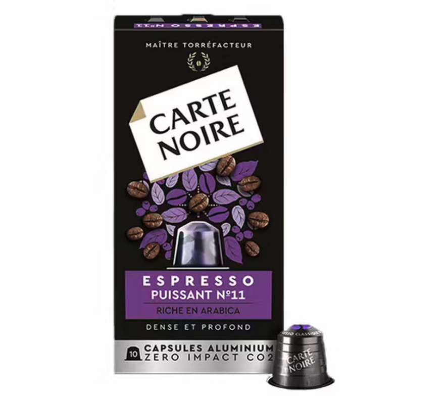 Café capsule Puissant, Carte Noire (x 10)