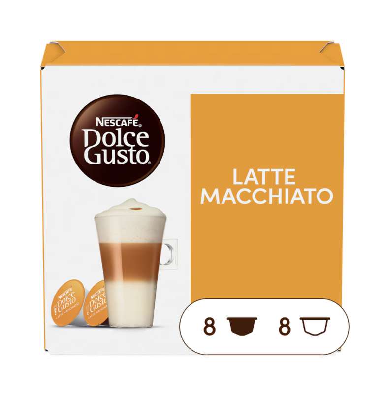 Café capsules Latte Macchiato, Nescafé Dolce Gusto (x 16)