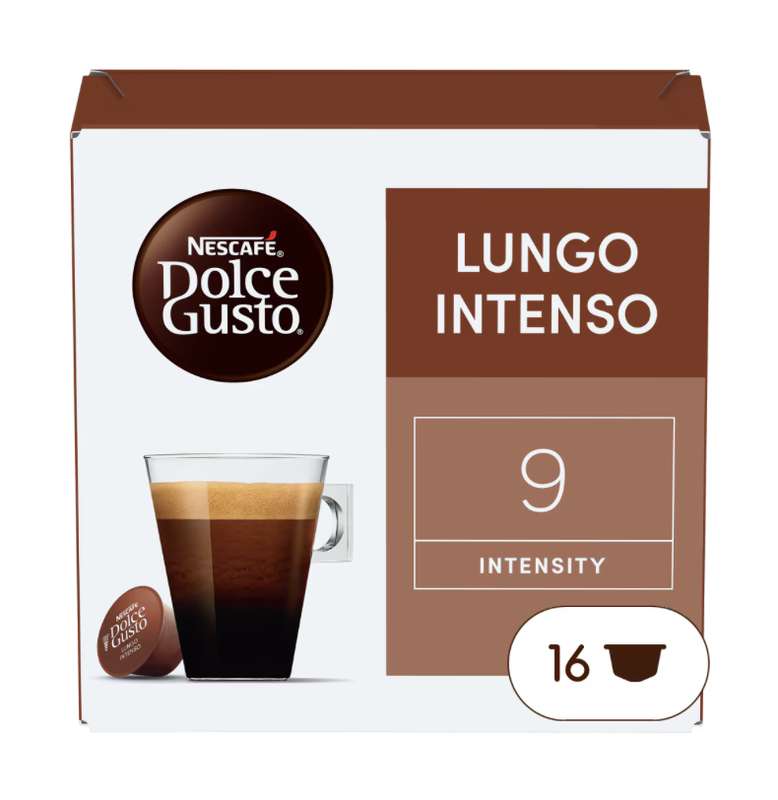 Café capsules Lungo Intenso, Dolce Gusto (x 16)