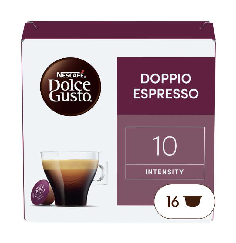 Café double espresso, Nescafé Dolce Gusto (x 16, 136 g)