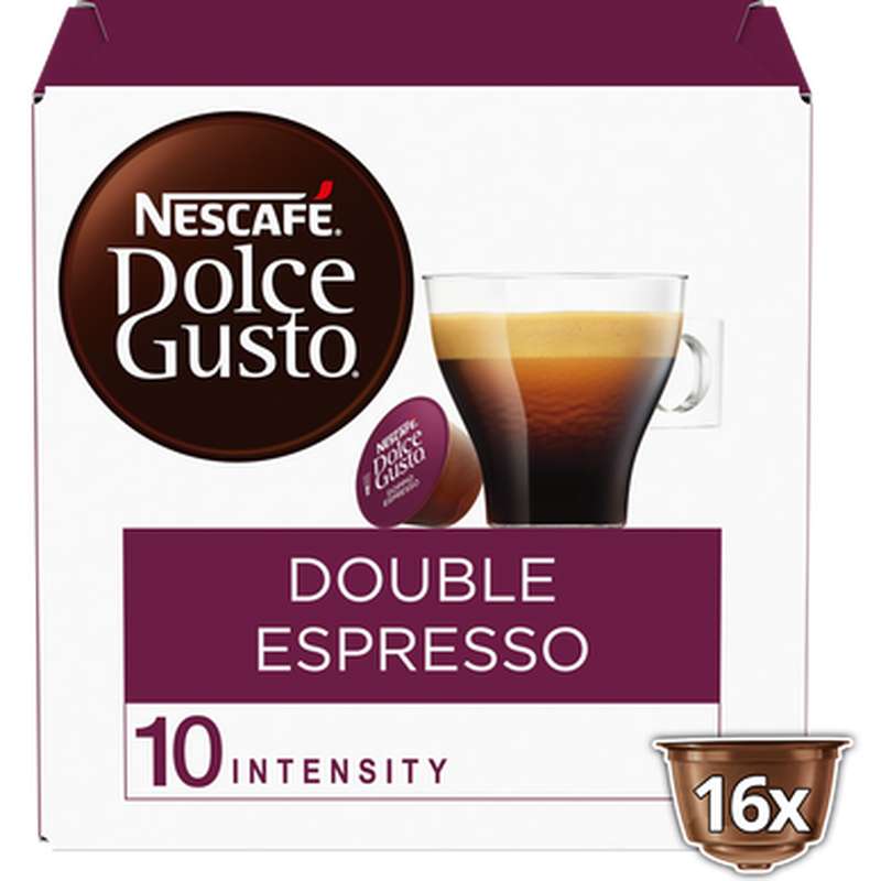 Café double espresso, Nescafé Dolce Gusto (x 16, 136 g)