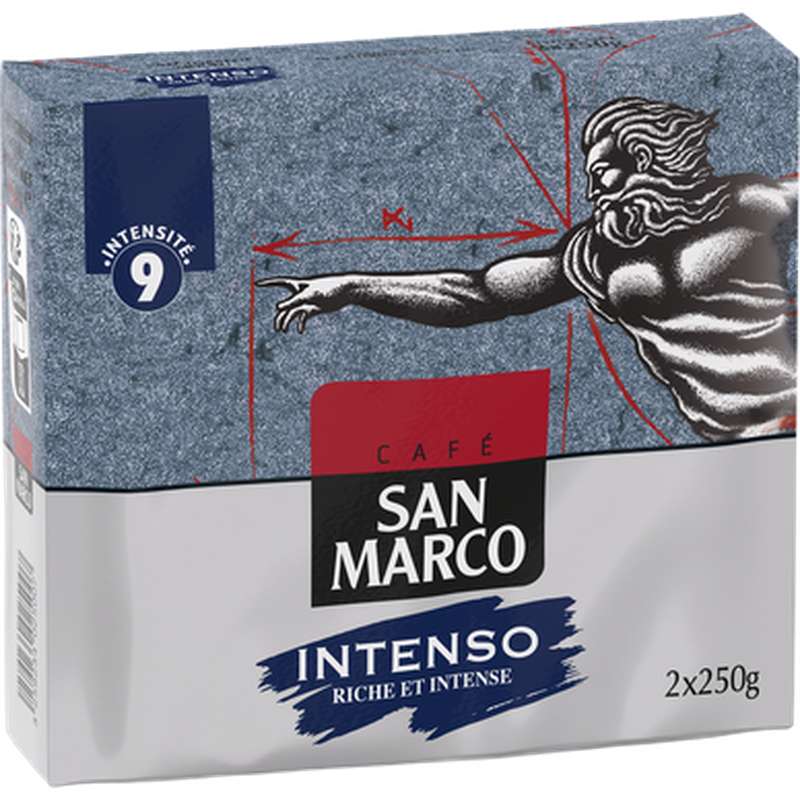 Café moulu Intenso, San Marco (x2, 500 g)